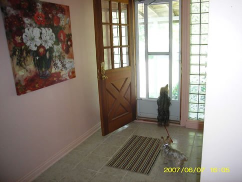 home staging front hall before and after
