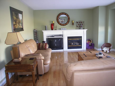 home staging family room before and after